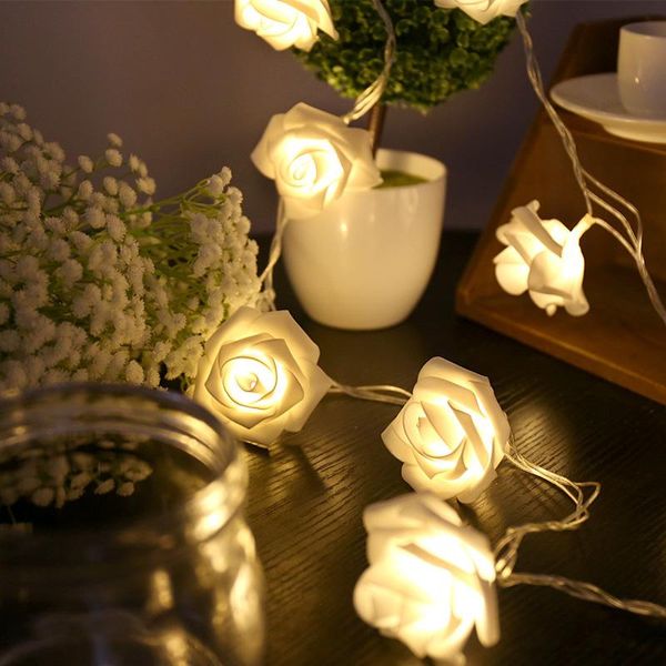 

joylive led simulation rose flower string lights christmas decoration string lights led battery box lantern 20/40 small