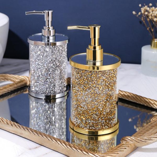 

liquid soap dispenser modern plastic lotion bottle restroom deskhand sub-bottles broken diamond decor shampoo organizer bathroom accesso