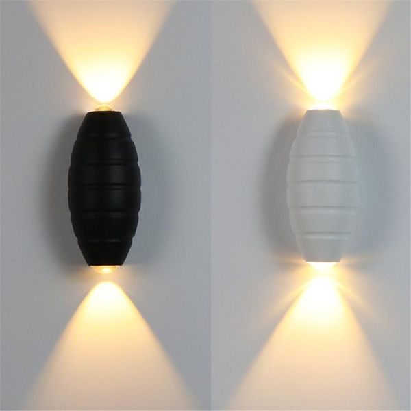 

outdoor wall lamps indoor waterproof lamp aluminum sconce porch garden aisle corridor lights black white led