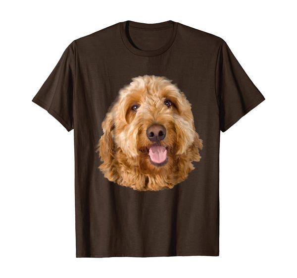 

big face golden doodle dog tee golden doodle funny t shirt, White;black