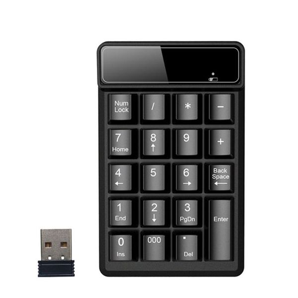 

keyboards arrival 2.4ghz wireless keypad 19 keys mechanical numeric keyboard for windows xp/7/8 lapcomputer accessories