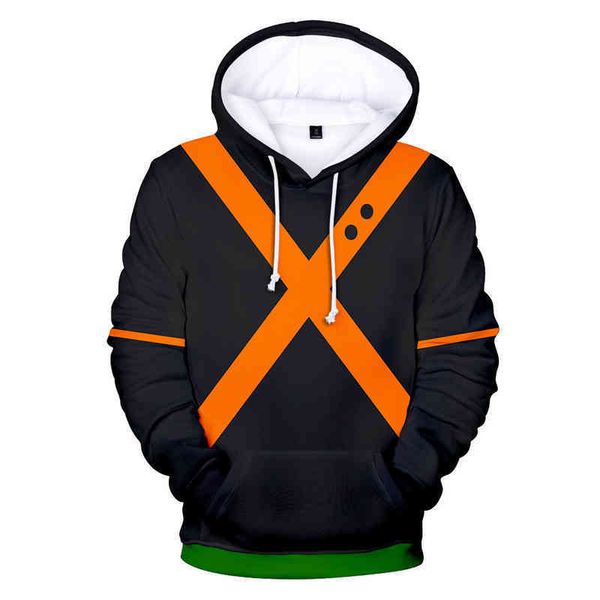 

fashion 3d printed casual hoodie school uniform, Black