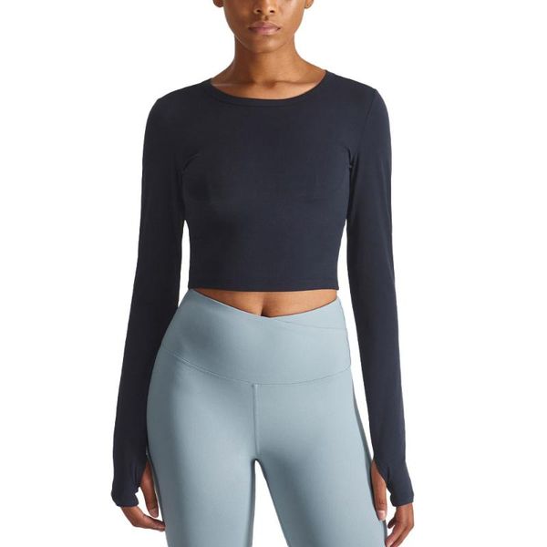 

yoga outfit clothes sportswear for women seamless bodybuilding gym workout fitness running sports training long sleeve shirt