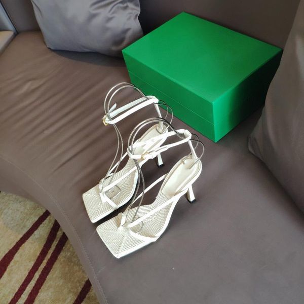 

dress shoes stiletto sandals women 2021 summer white fairy style square toe clip buckle heels trend, Black