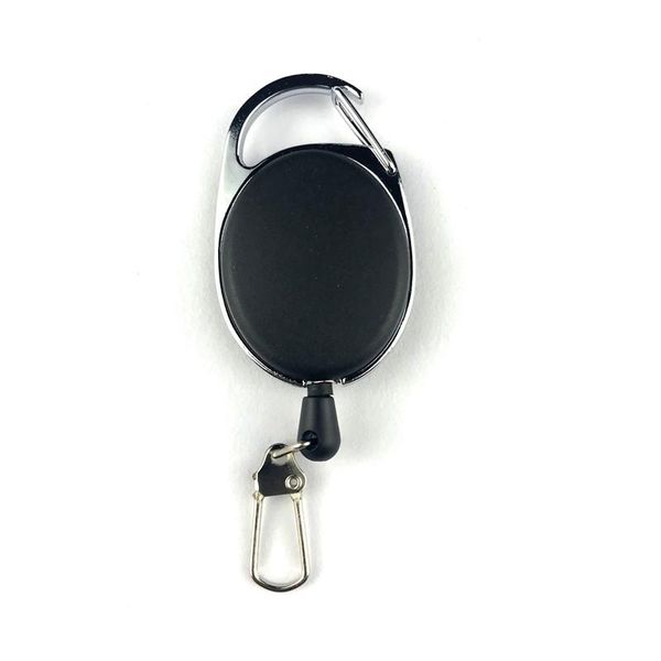 

keychains wire rope camping burglar chain key holder tactical keychain outdoor ring return retractable, Silver