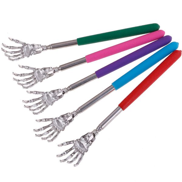 

1pc stainless steel telescopic back scratcher claw massager for blood circulation relax health extendable portable massage tool