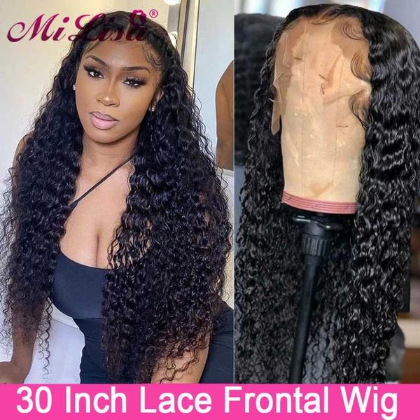 

lace wigs 28 30 inch water wave front wig natural frontal pre plucked remy brazilian wet and wavy human hair closure, Black;brown
