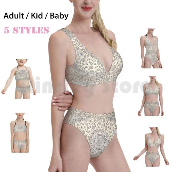 

women's swimwear traditional moroccan style artwork bikini 1 piece women 2 pieces sahara boho hippie bohemian elephant, White;black