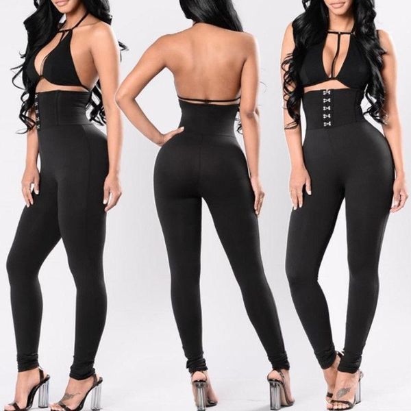 

women's pants & capris 2021 shapewear high waist skinny stretchy pencil ladies buttons slim fit leggings female hip lift long trousers, Black;white