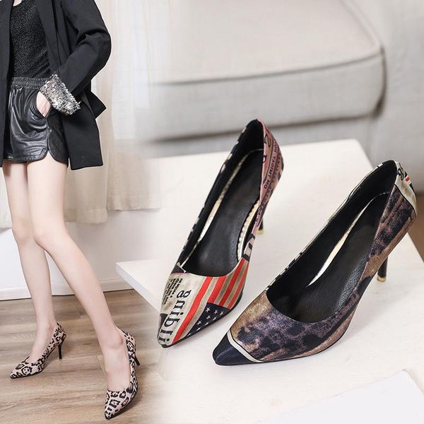 

dress shoes women spring slip on high heels ladies pointed toe thin pu leather woman pumps female fashion casual platform, Black
