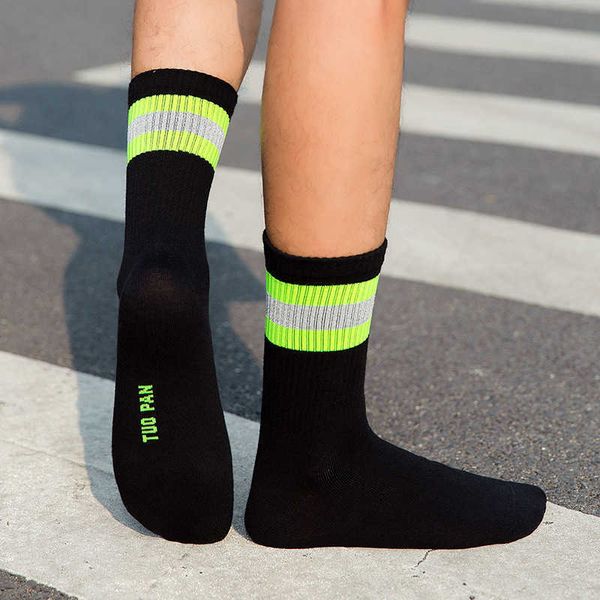 Peonfly Mens Casual Chromatic Stripe Socken Mann mit dem endgültigen Design Kleidung Mode Designer Stil Baumwolle X0710
