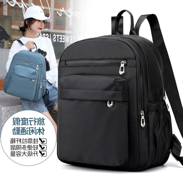

anti theft business bag nylon oxford double shoulder men's and women's large capacity outdoor backpack can cover trolley case trav