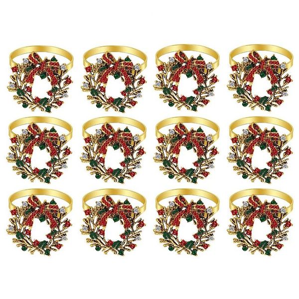

napkin rings christmas wreath holder for party wedding table settings decoration