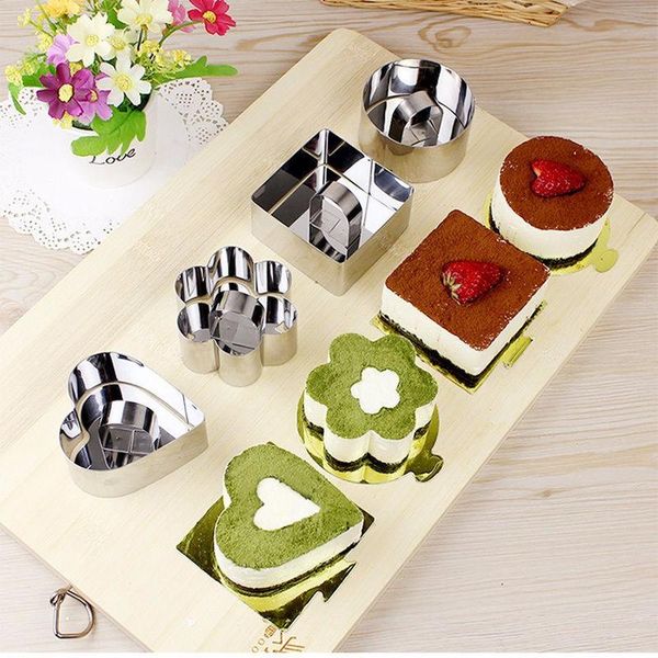 

baking & pastry tools diy cake mold retractable stainless steel circle mousse ring tool set size adjustable bakeware