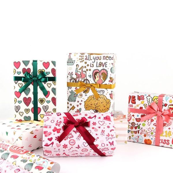 

gift wrap 2021 holiday gifts5 pcs valentine's day wrapping paper present box decoration