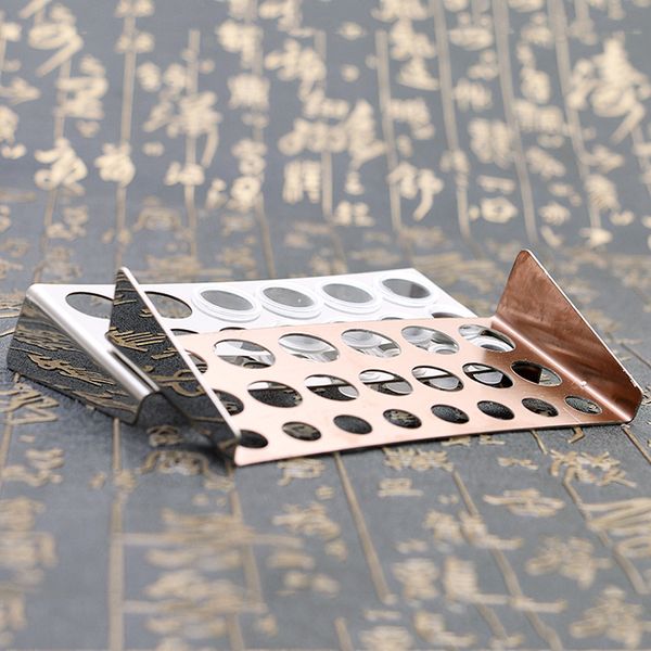 

10pcs professional tattoo color stainless steel porous color rack makeup tools durable equipment