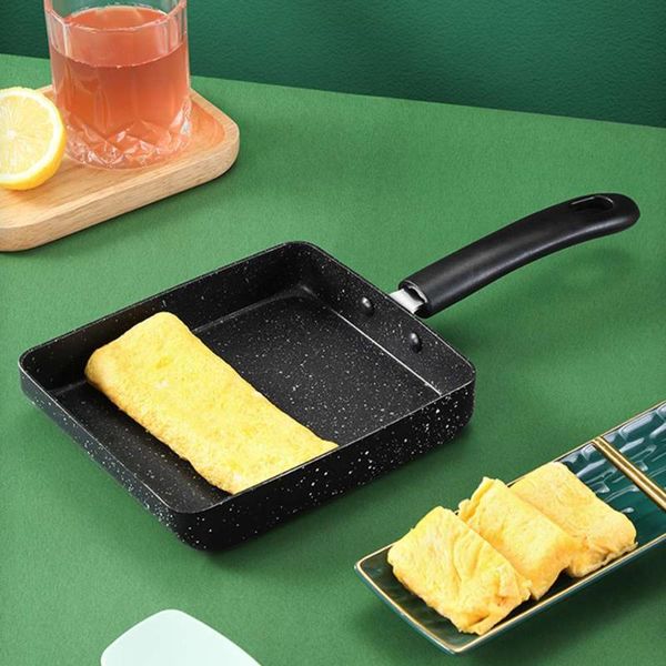 

pans black japanese omelette pan nonstick square egg for kitchen