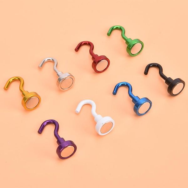 

hooks & rails 2pcs magnetic hook strong magnet bracket wall suction support hardware tool multicolor