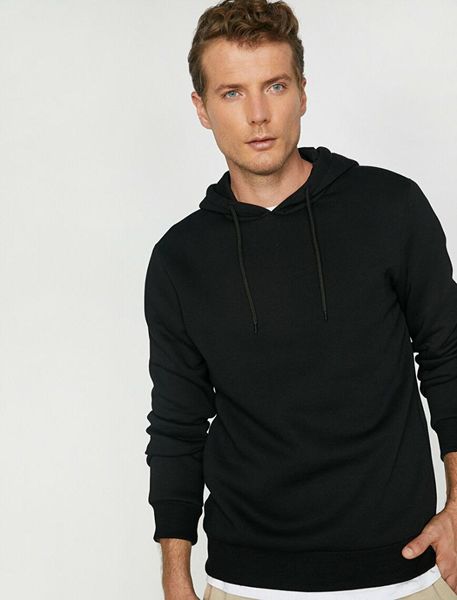 

men's hoodies & sweatshirts hooded sweatshirt black