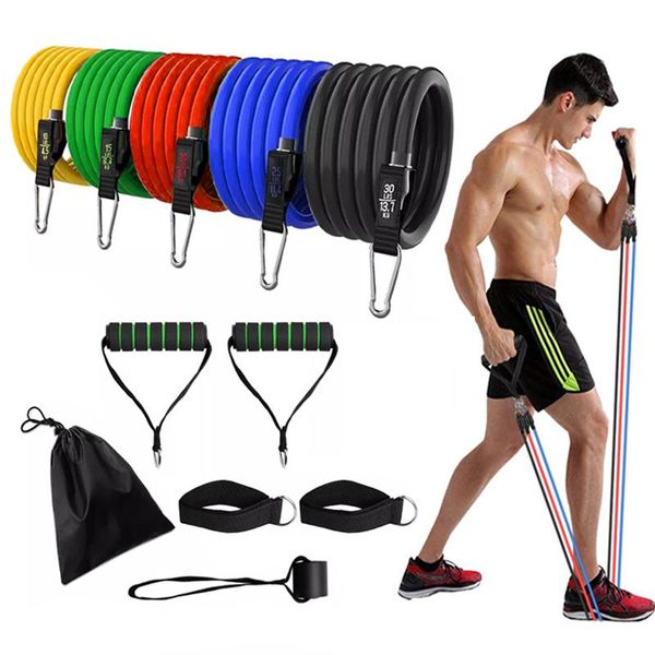 

resistance bands rubber hose band fitness sport elastic training exercise yoga tubes gym equipment