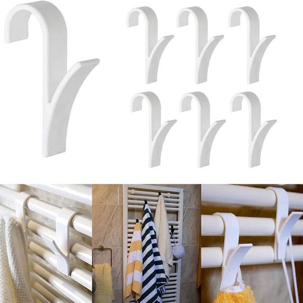 

hooks & rails bathroom clothes hangers clips storage racks white hanger for heated towel radiator rail scarf holder home accessories