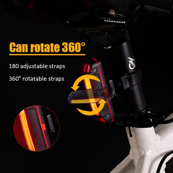 

bike lights usb charging bicycle tail light safety warning headlight laser led accessories