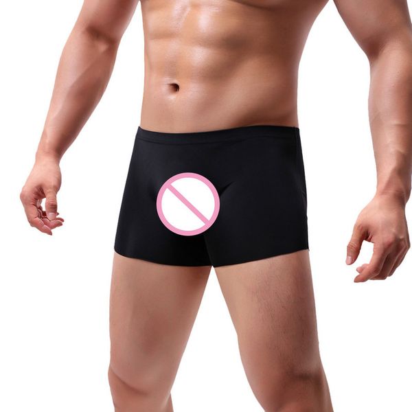 

color ure breathing patchwork ice-cream-silk underwear cotton soft comfortable men under, Black;white