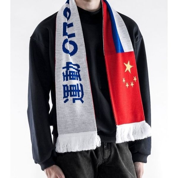 

gosha man women designer winter autumn scarves letters knitted warm woolen shawl male female long length scarf ing, Blue;gray