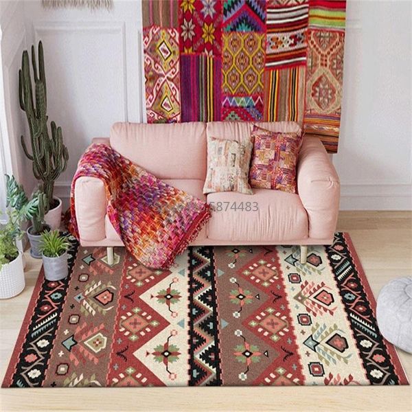 

multicolor retro ethnic style bedroom kitchen bathroom bedside mat carpet