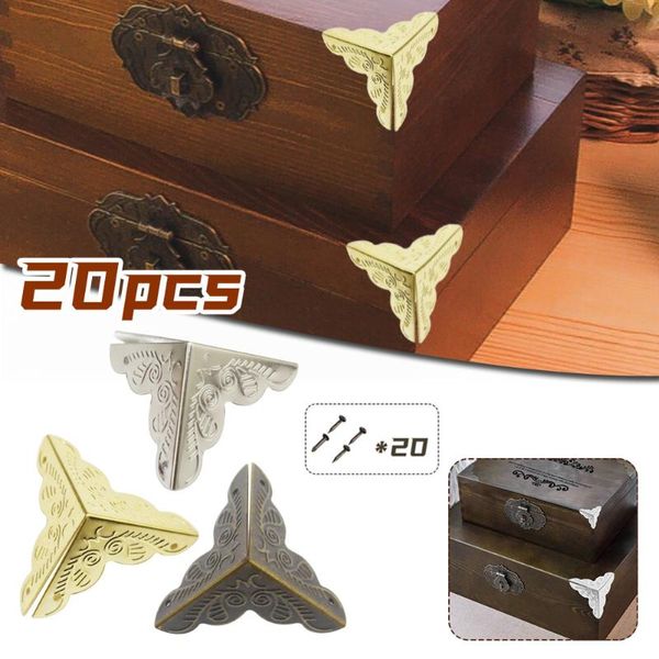 

craft tools 20pcs classical wooden box wrapped corner alloy triangle rattan metal edge safety guard angle decorative iron sheet