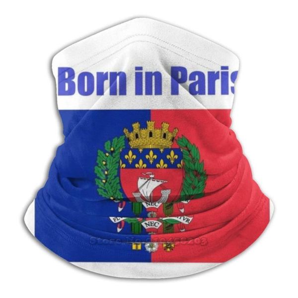 

scarves born in paris 3d bandana face neck warmer soft fleece mask sport scarf france flag of blue and red ship, Blue;gray
