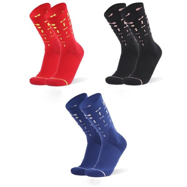 

sports socks 2021 men sport running thickened bottom non-slip cycling for outdoor ventilation basketball long, Black