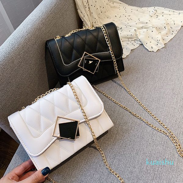 

ins handbag students bag 2021 trend korean version of foreign style small square fashion rhombic chain shoulder messenger