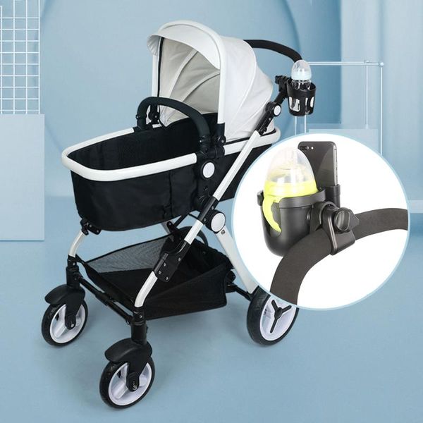 

bicycle cart milk water bottle rack container wheelchair universal cup holder 2 in 1 baby stroller cup holder