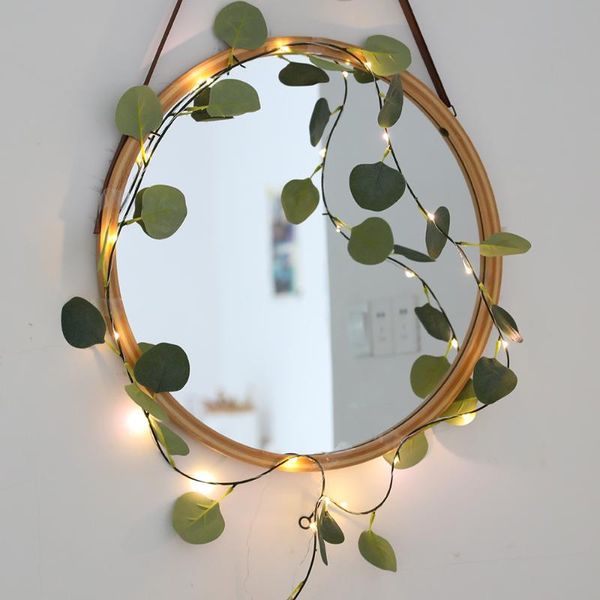 

strings 2m artificial ivy garland fake leaf plants vine with 20 led string light green flowers hanging for home wedding xmas party d30