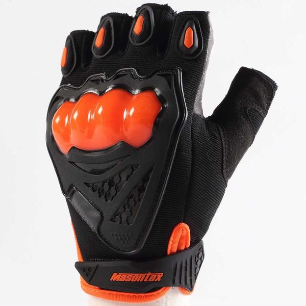 Großhandel Dropshipping MASONTEX Motorrad Handschuhe Fingerlose/Halb Finger Harte Knuckle Handschuhe Outdoor Handschuhe Fit Für Motorrad H1022