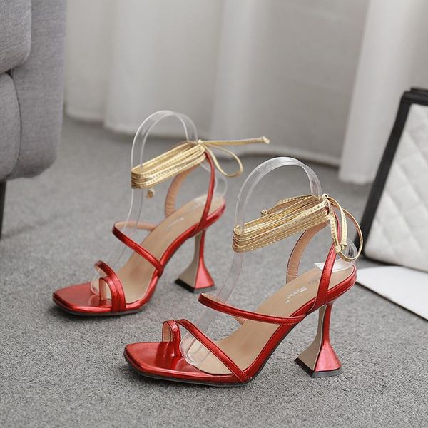 

open toe large size female sandal fashion womens shoes 2021 strappy heels peep big girls multicolored luxury stiletto elastic b, Black