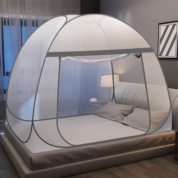 

mosquito net large space mongolian yurt encryption tent canopy double bed folding portable student netting single door
