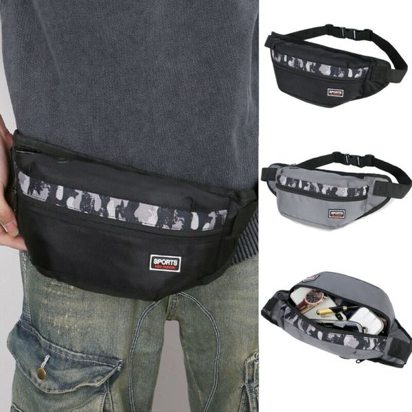 

2019 mens military cycling waist fanny pack bum belt bag pouch travel sport bum hip purse new