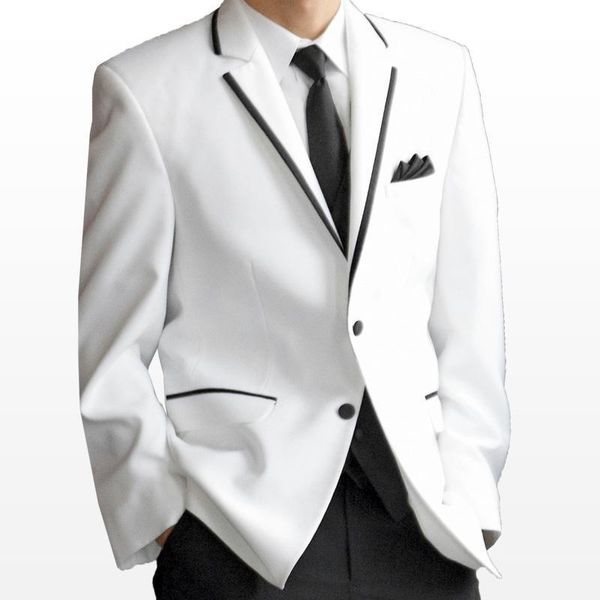 

men's suits & blazers 2021 latest fashion shawl collar two buttons white wedding tuxedos 2 pieces slim fit bridegroom (jacket+pants), White;black