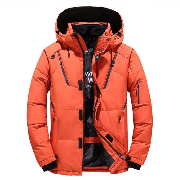 

big warm and thick men's jacket, outdoor sportswear, fashion, with goose feather, new winter series in 2021, delivery, Black;white