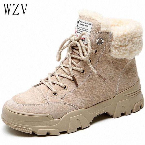 

2019 new winter snow short boots for girls female plush womens boots short plus velvet cotton shoes h481 v4dn#, Black