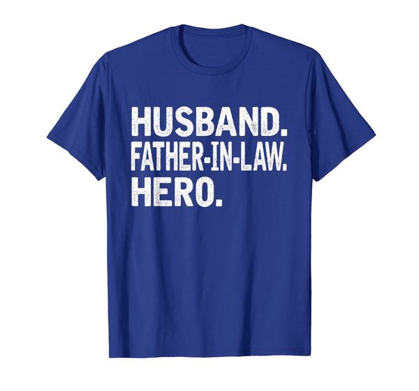 

Father Day Husband Father-In-Law Hero Shirt Dad Grandpa Papa, White;black