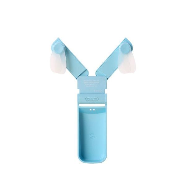 

electric fans mini handheld fan dual head powerful wind small personal portable pocket foldable size for home office hiking travellingusb