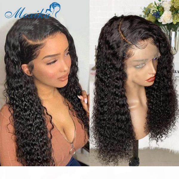 

preplucked lace wig brown human hair wig 4x4 glueless 150 remy 30 inch human hair short curly peruvian wigs, Black;brown