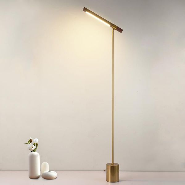 

led creative floor light postmodern rotatable living room floor lighting fixtures bedoom bdside sofa gold vertical luminaires