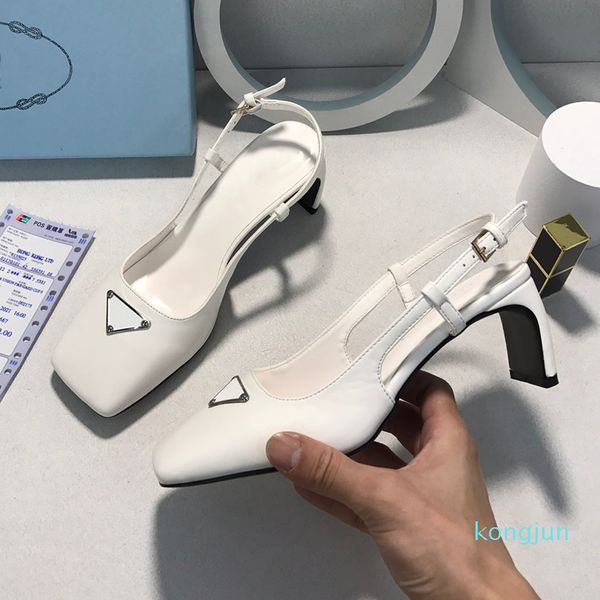 

designer- women chunky heel back strap sandals shoes vintage fashion patent leather dress shoe high heels, Black