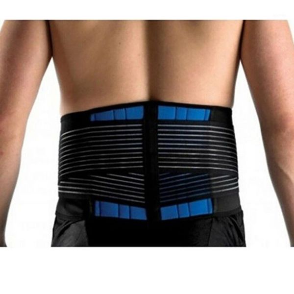 

waist support neoprene spine belt men orthopedic lumbar suporte braces posture corrector back pain solutions massager corset, Black;gray