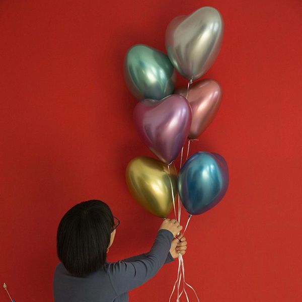 

heart balloons latex foil metal love balloons decorative multi-color for wedding bride shower birthday party cnt 66