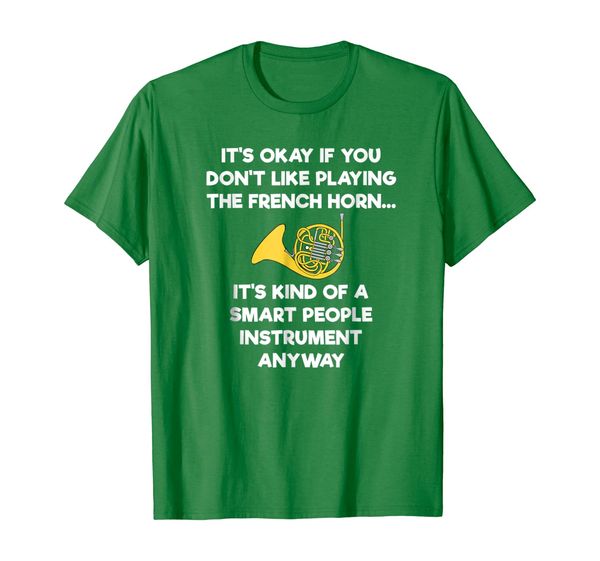 

french horn t-shirt - funny french horn player smart, White;black